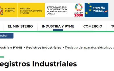 REGISTRO DE COMPONENTE ELECTRONICO EN MINISTERIO DE INDUSTRIA